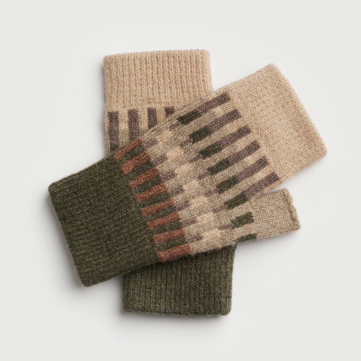 Fingerless Mittens in 'Harbour' in Various Colourways by Hilary Grant - Lifestory