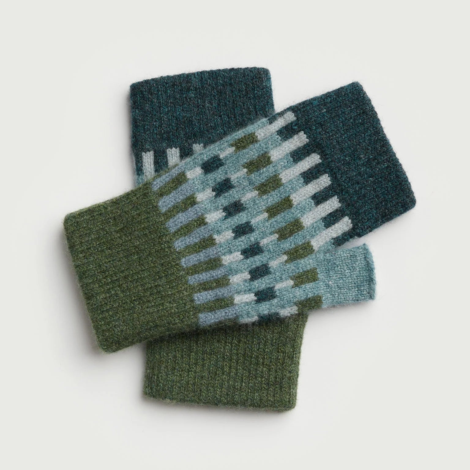 Fingerless Mittens in 'Harbour' in Various Colourways by Hilary Grant - Lifestory
