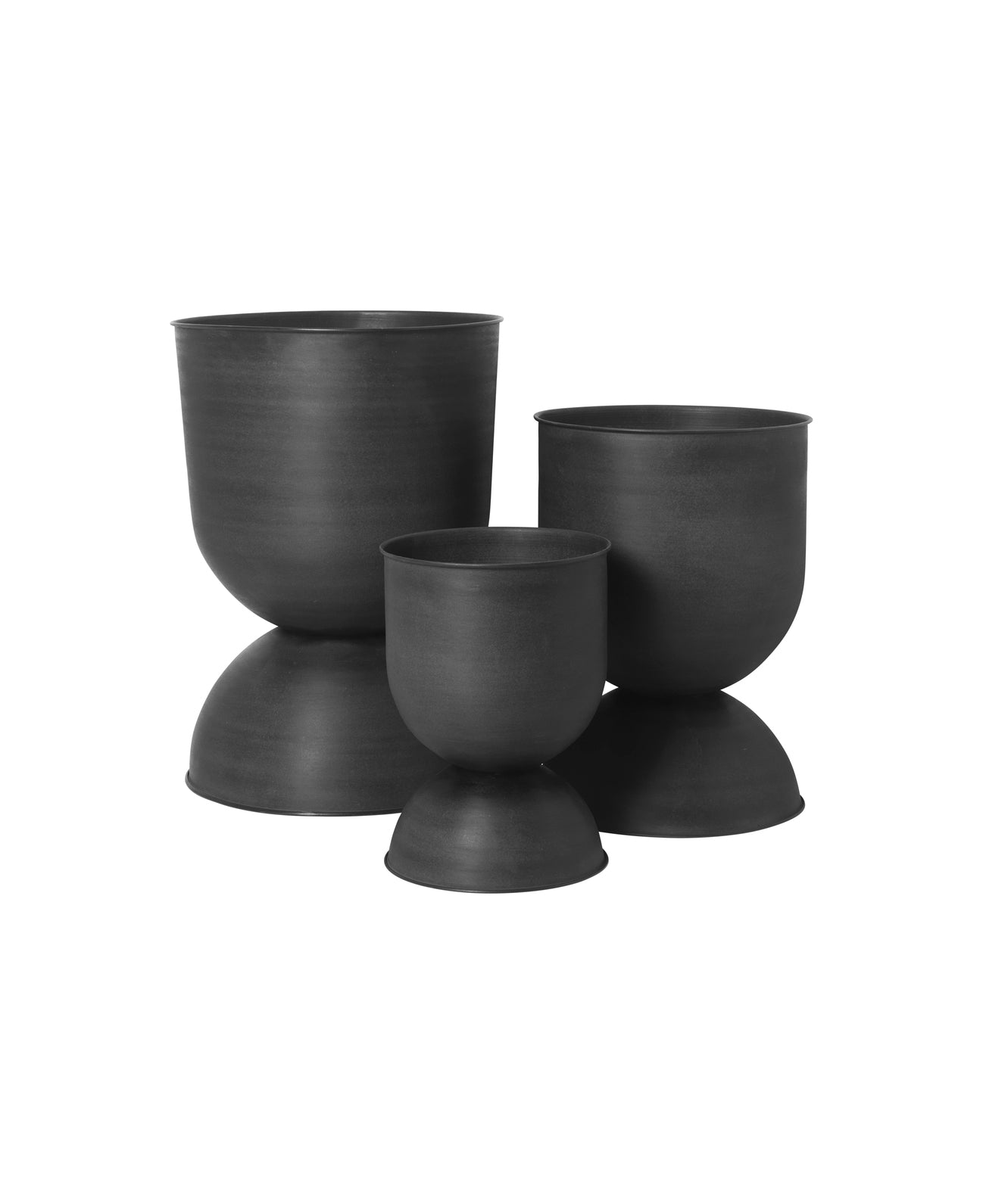 Hourglass Plant Pot | Small | Black | by ferm Living - Lifestory