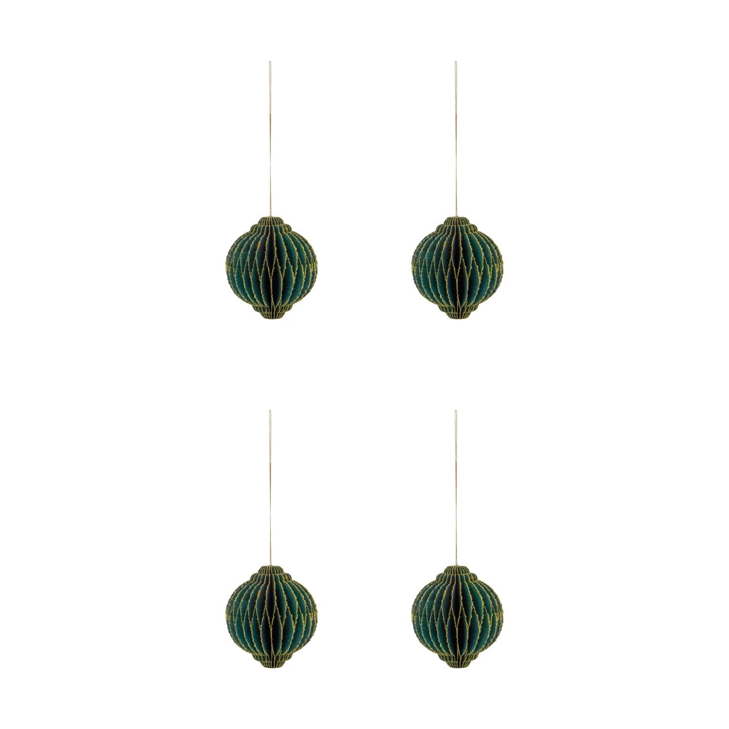 House Doctor Set of 4 'Alsta' Paper Hanging Ornaments - Lifestory