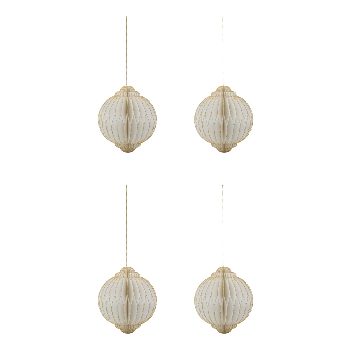 House Doctor HDAlsta Christmas Tree Ornaments in Off-White