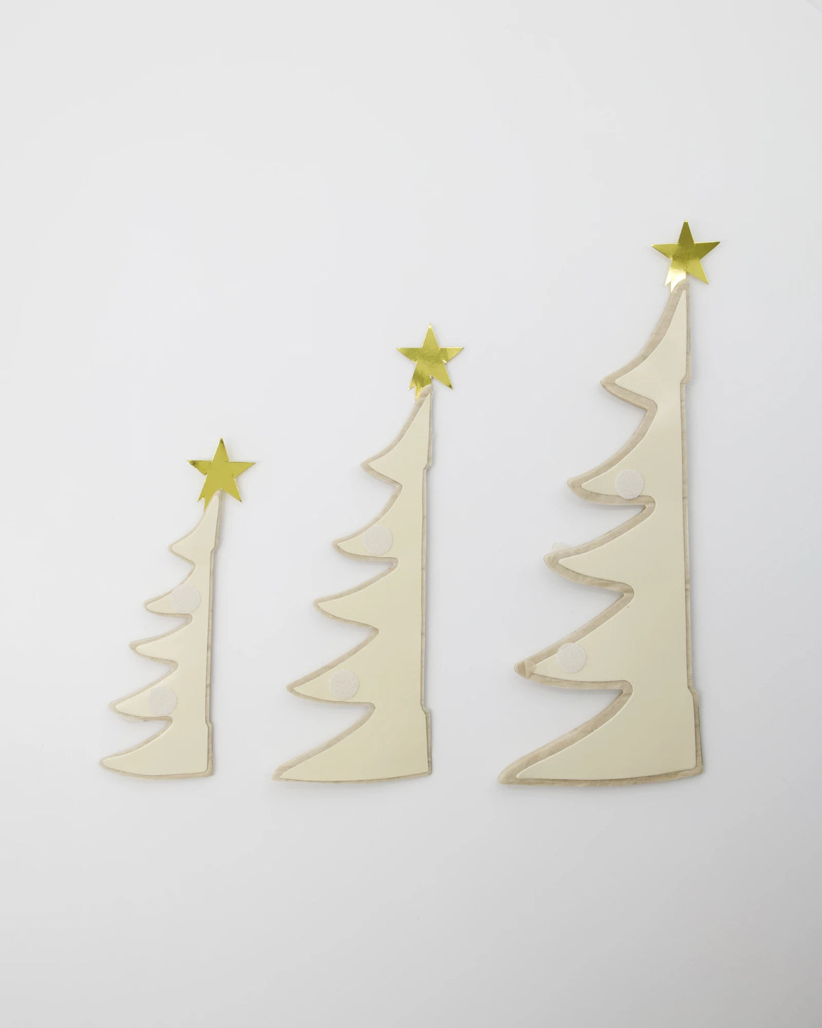 House Doctor Set of 3 Standing Tree Paper Decorations