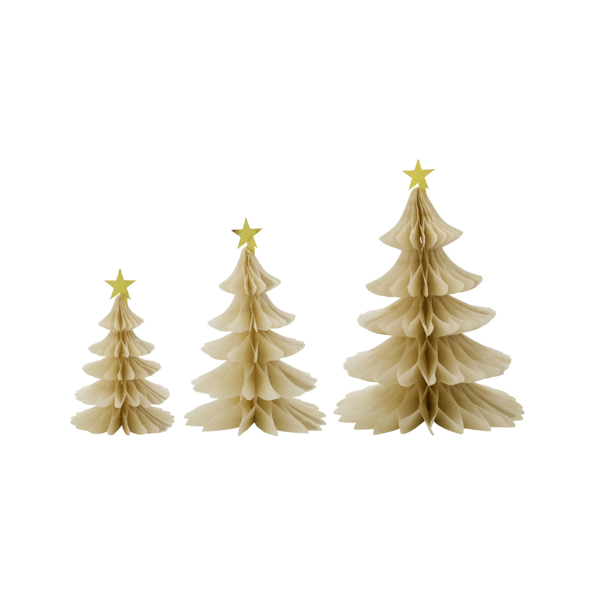 House Doctor Set of 3 Standing Tree Paper Decorations