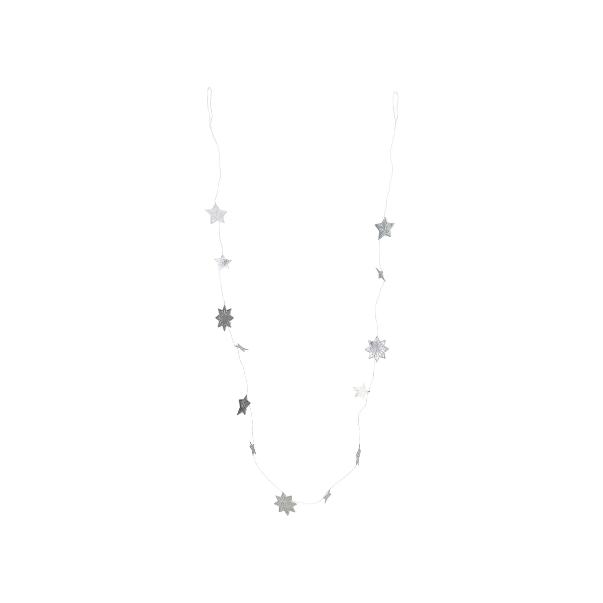 House Doctor Star Garland (200cm) - Silver or Antique Brass