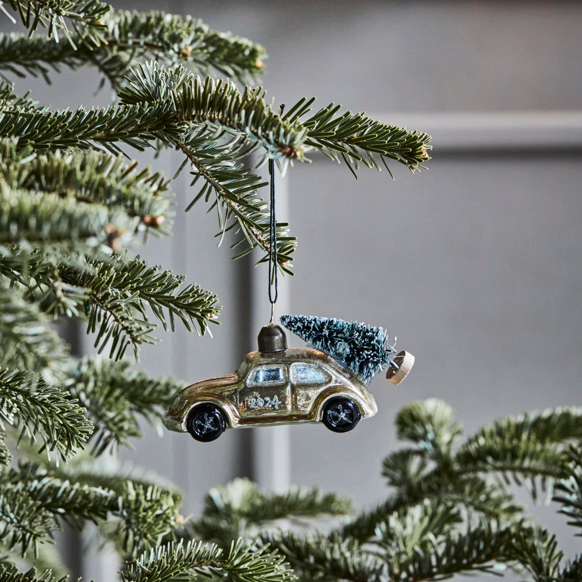 House Doctor Hanging Christmas Car Ornament in Shiny Gold | Lifestory