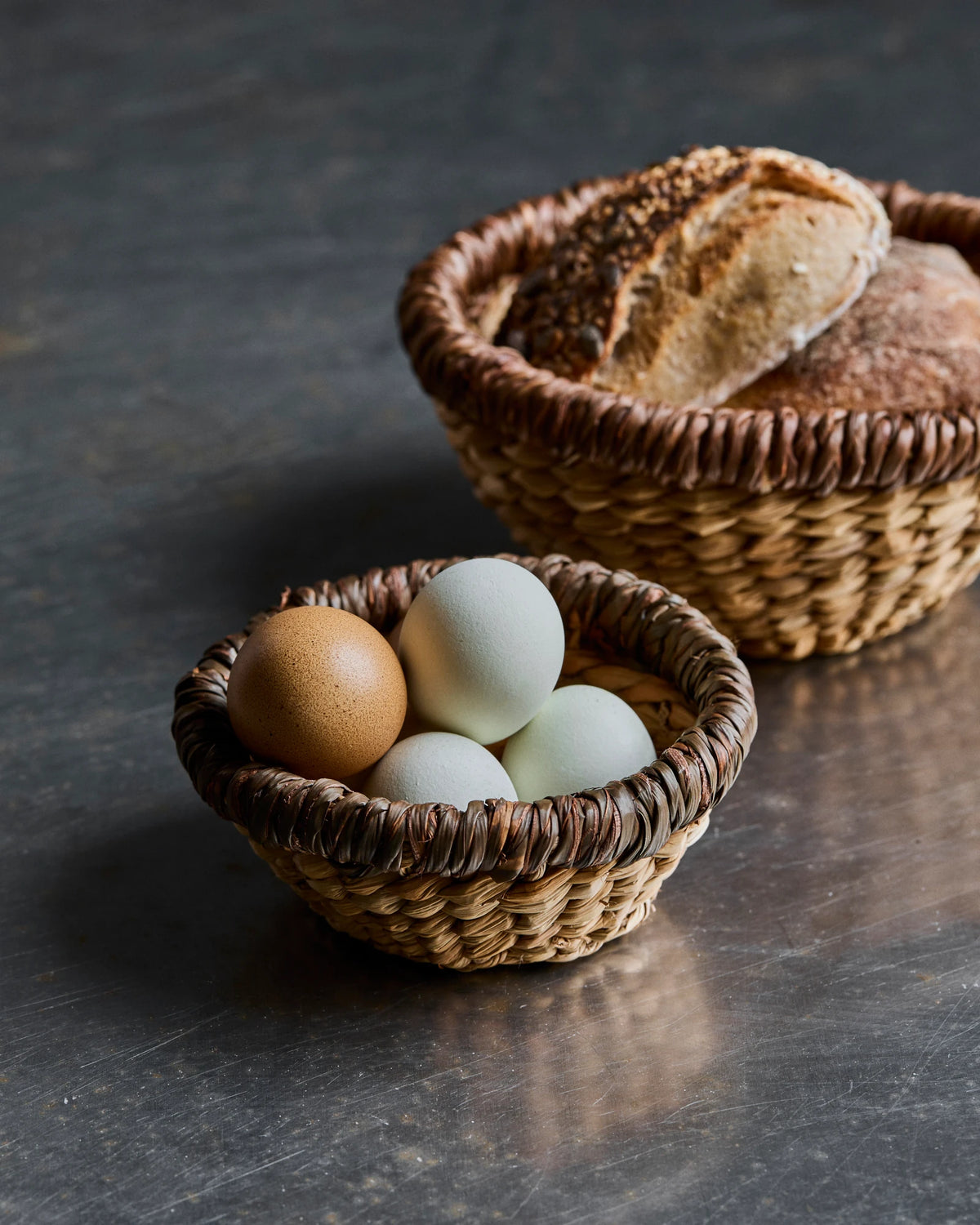 House Doctor Logan Baskets, Natural, Set of 2