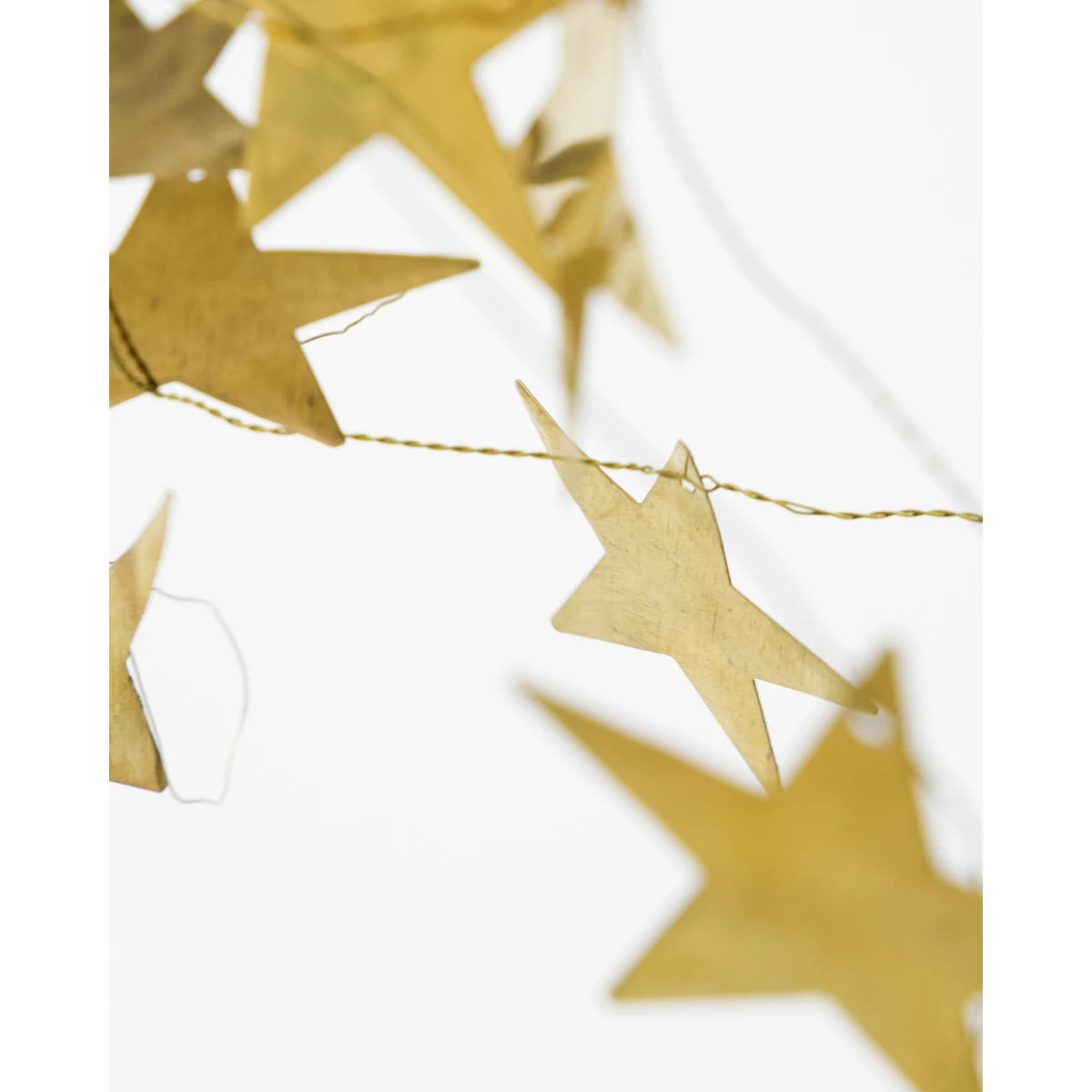 House Doctor Antique Brass Star Garland (150cm)