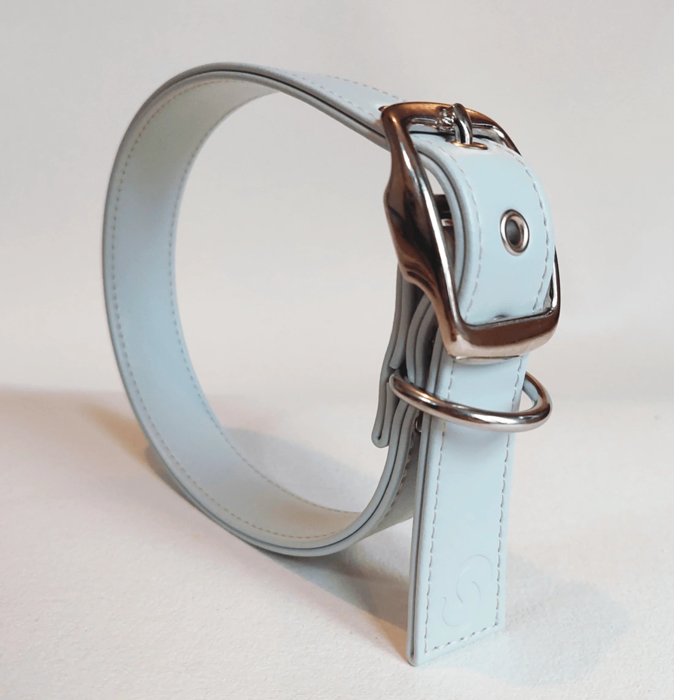 Dog Collar - Vegan Apple Leather | Ice Blue | 2 Sizes | by Skylos Collective - Lifestory - Skylos Collective