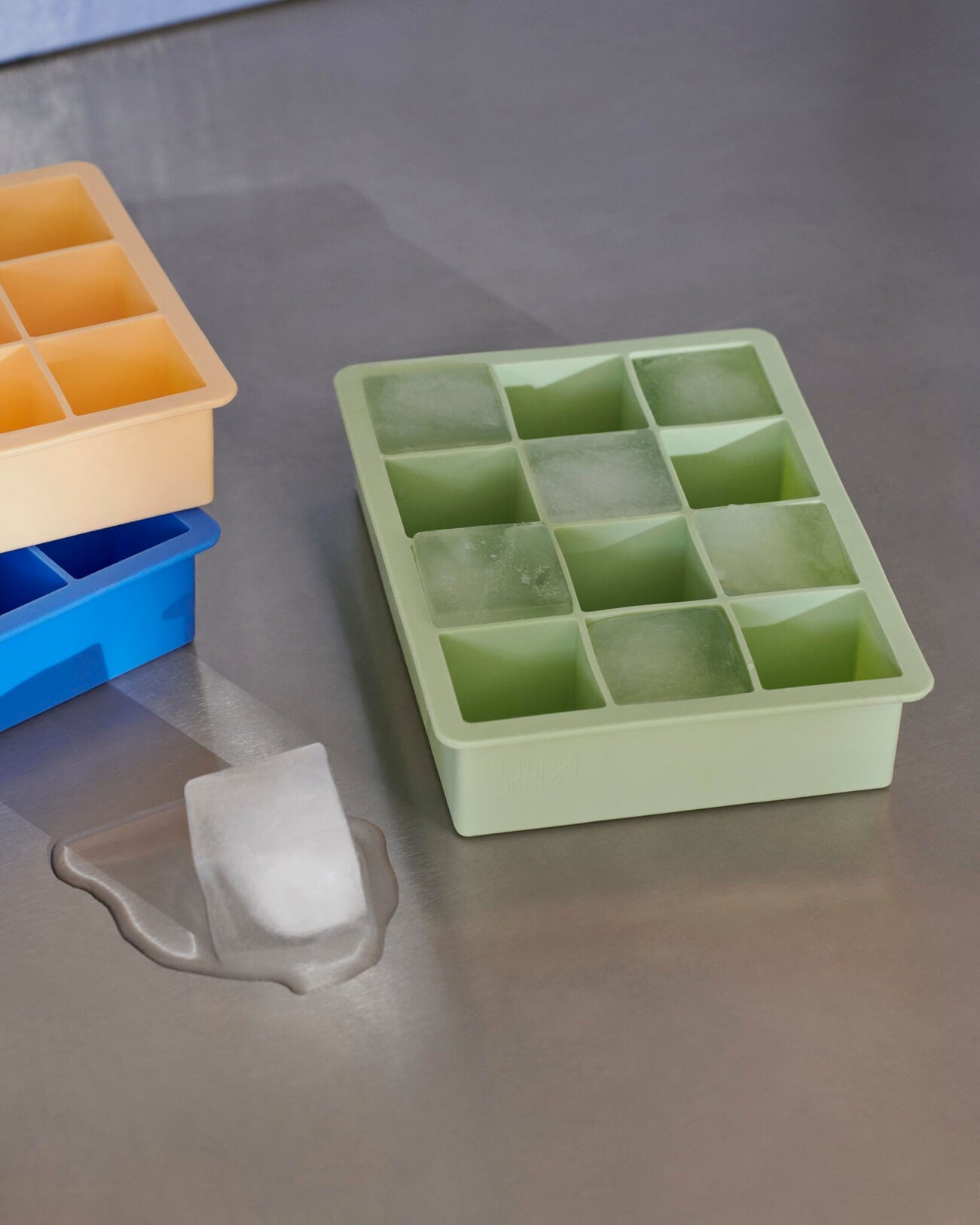 Ice Cube Tray | Mint | XL Square Cubes | by HAY - Lifestory