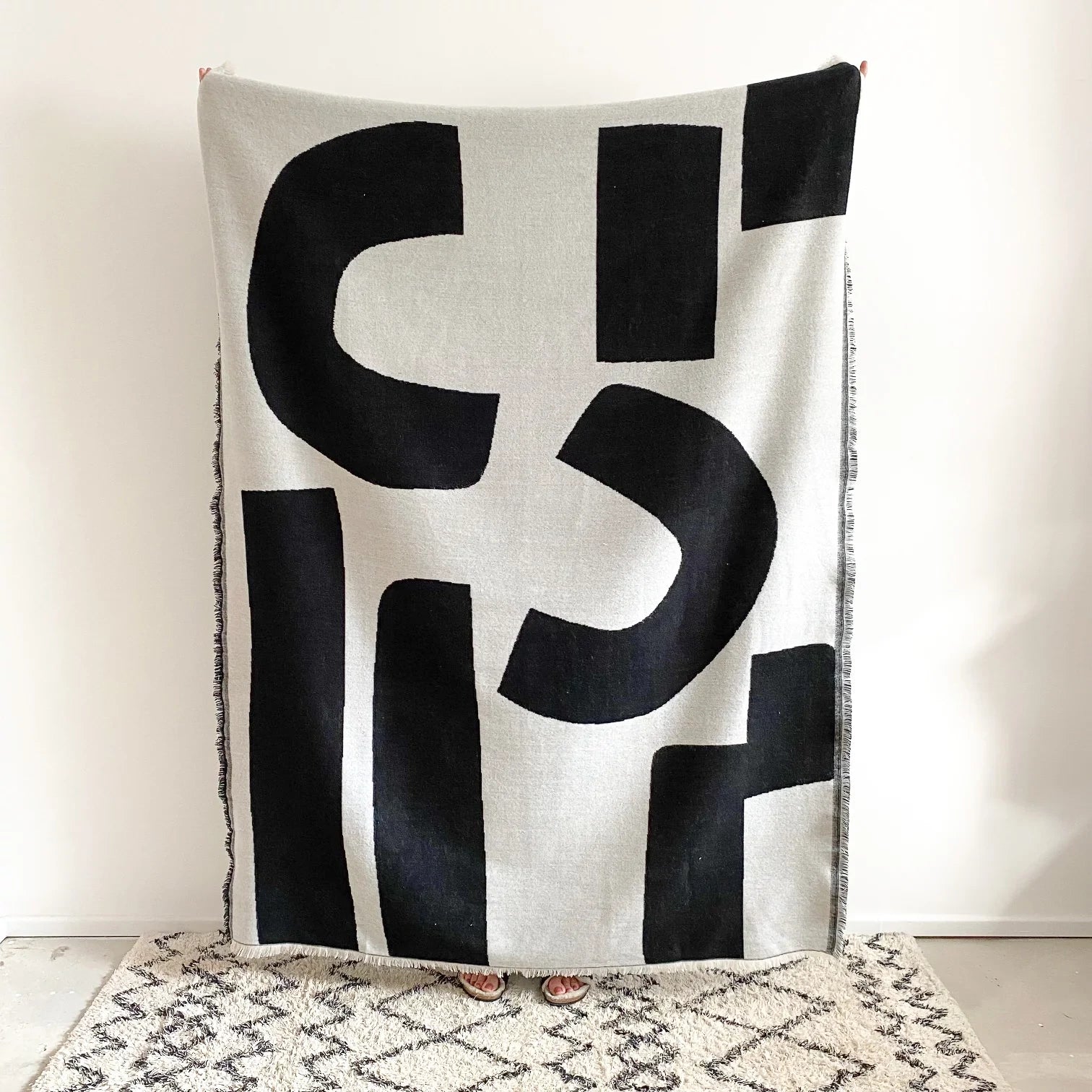 Merino Ilo Throw | Monochrome | by Sophie Home - Lifestory