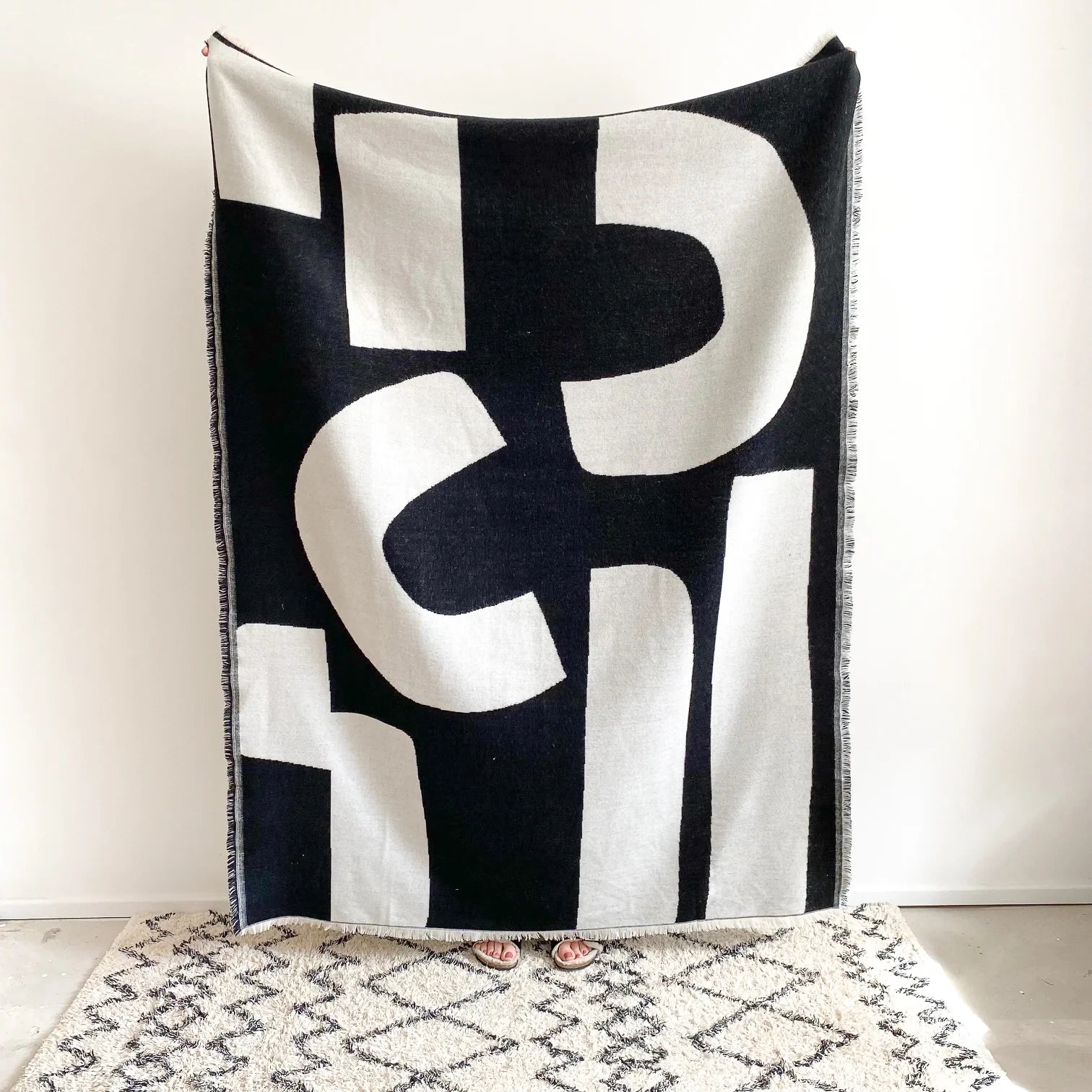 Merino Ilo Throw | Monochrome | by Sophie Home - Lifestory