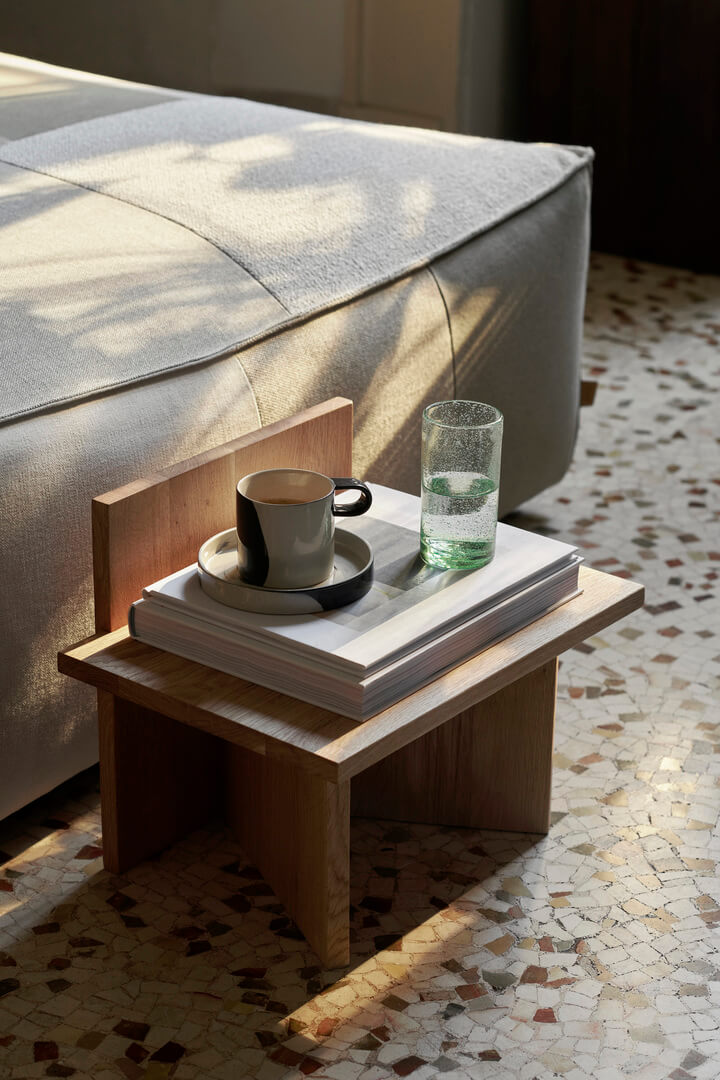 Inlay Cup With Saucer | Sand/Brown | by ferm Living - Lifestory - ferm LIVING