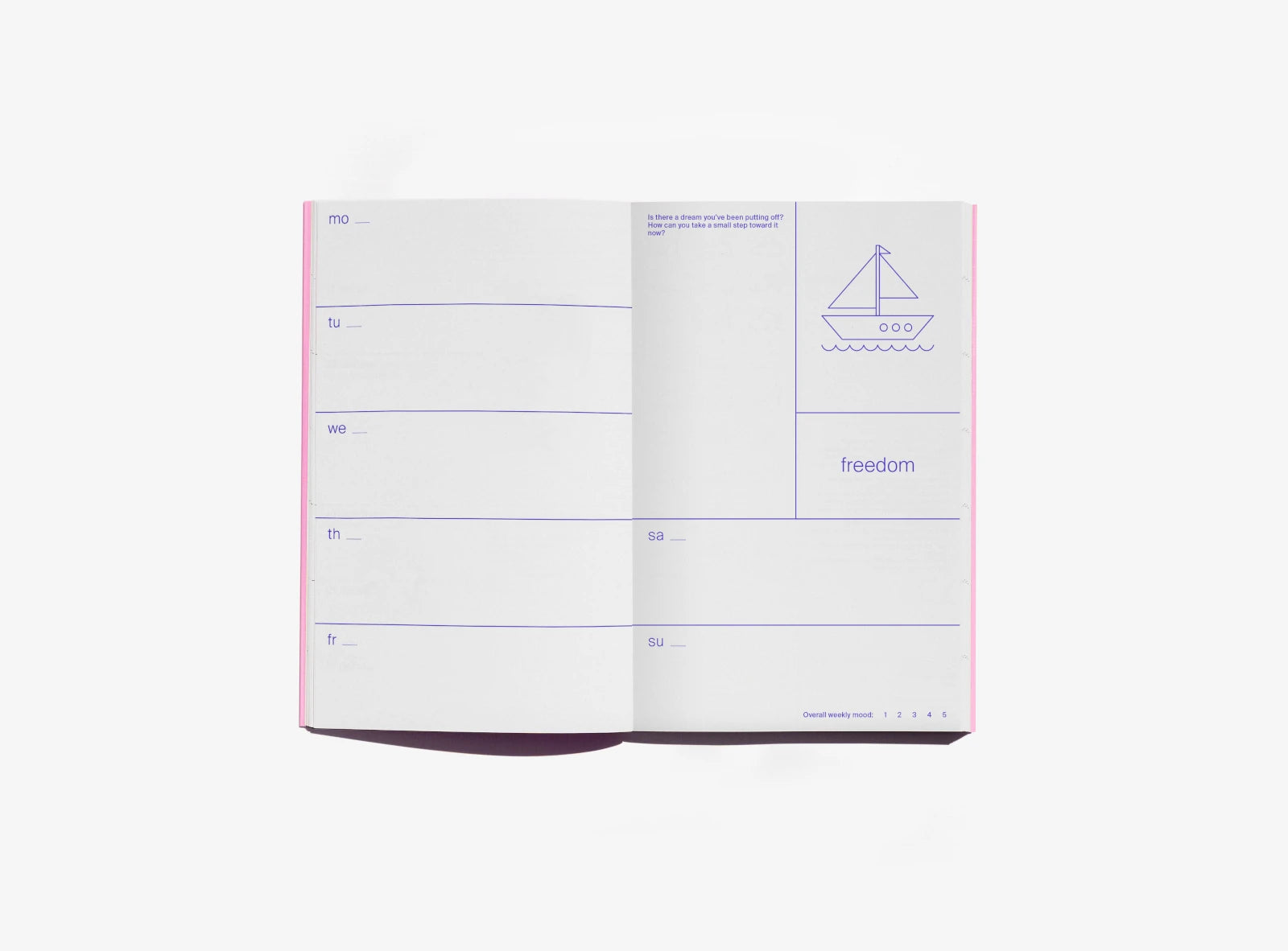 Julie Joliat X Redfries Date Me Happy - Undated Planner inside detail | Lifestory