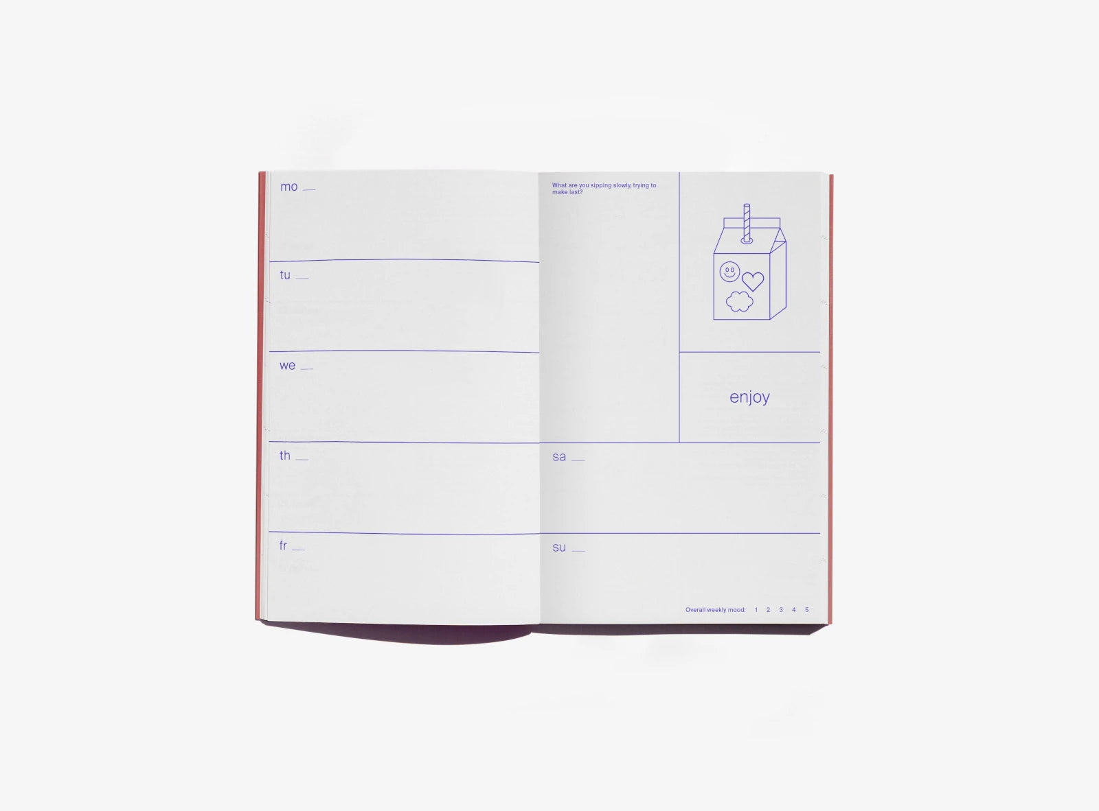 Julie Joliat X Redfries Date Me Happy - Undated Planner inside detail | Lifestory