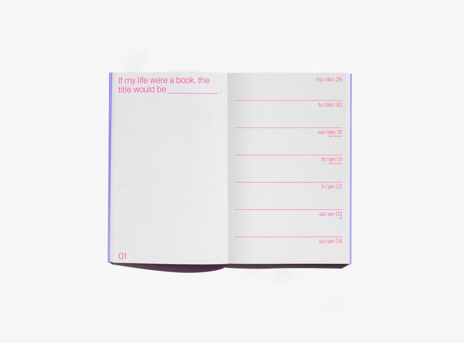 Julie Joliat Day One to One Day Planner 2026 inside detail| Lifestory