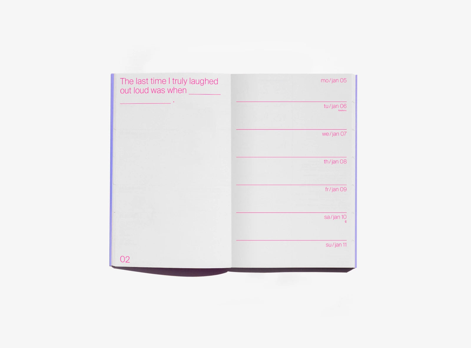 Julie Joliat Day One to One Day Planner 2026 inside detail| Lifestory
