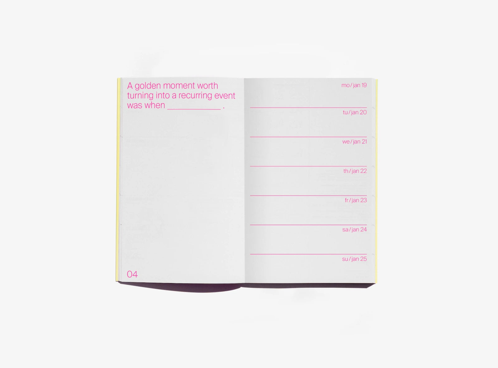 Julie Joliat Day One to One Day Planner 2026 inside detail| Lifestory