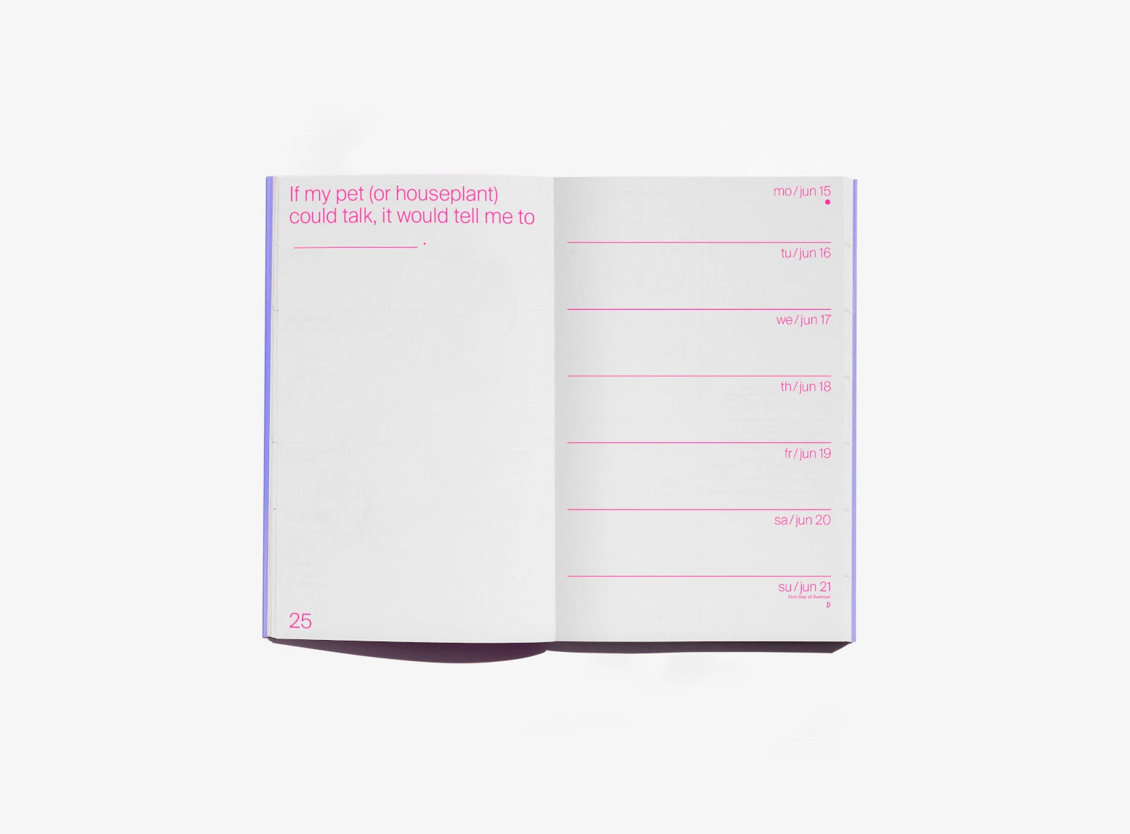 Julie Joliat Day One to One Day Planner 2026 inside detail| Lifestory