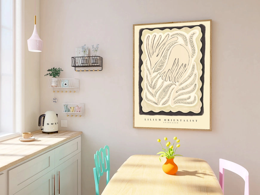 Kate Fox 'Monochrome Flower' Unframed Print - A3 - Lifestory