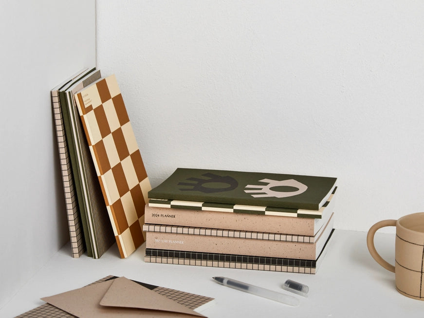 Checkerboard Notebook - A5 | Ruled & Plain | by Kinshipped - Lifestory