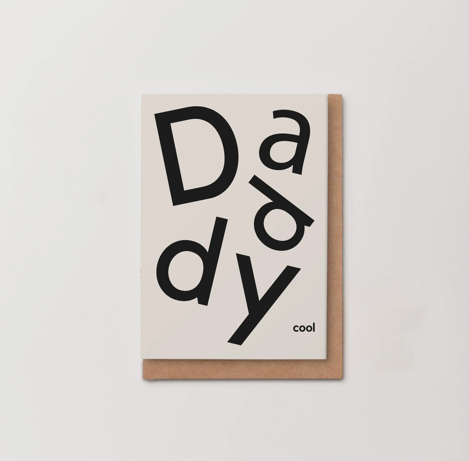 Daddy Cool Card | Black on Natural - Scandi | by Kinshipped - Lifestory