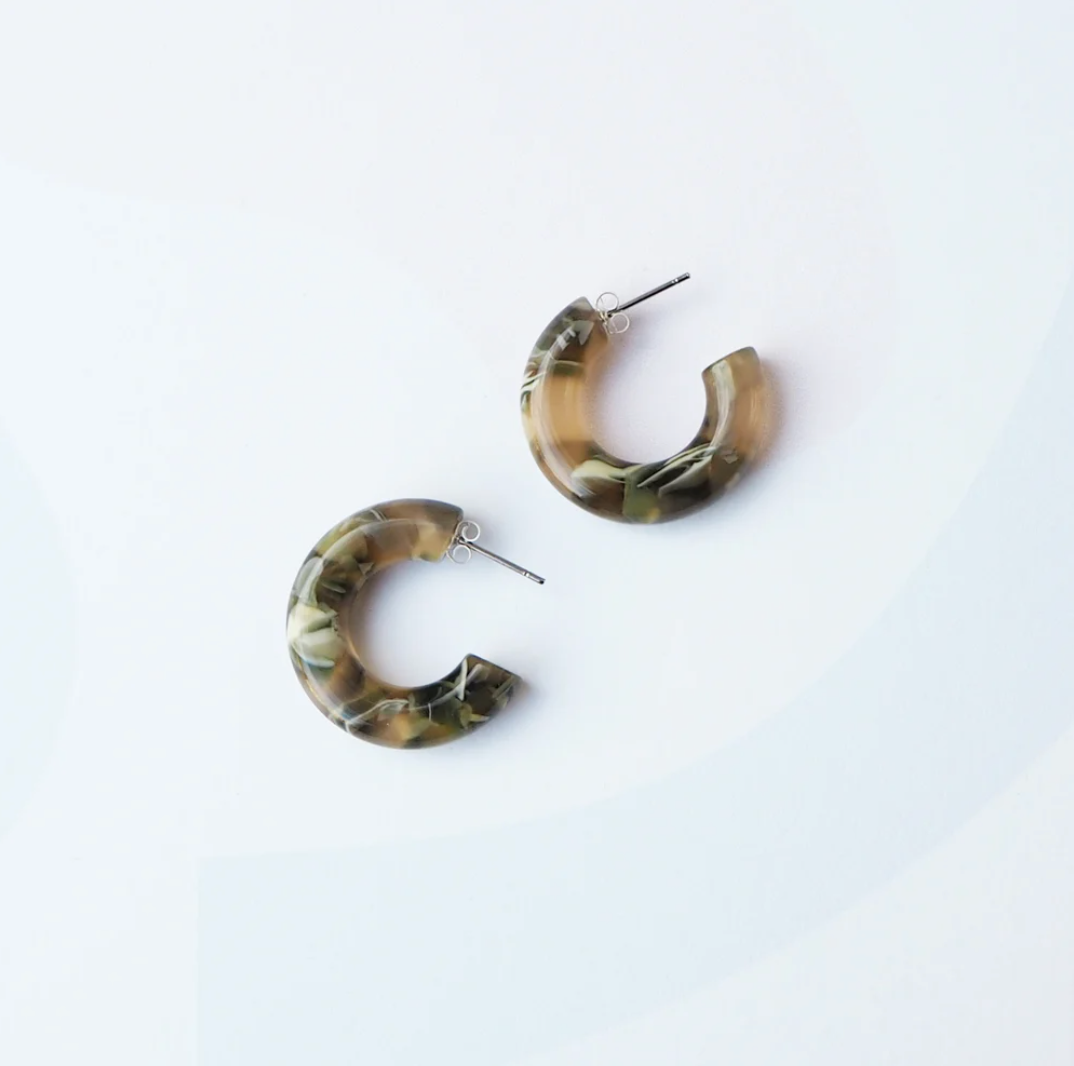 *WIP* Laurel Round Hoop Earrings | Green | by Custom Made - Lifestory - Custom Made