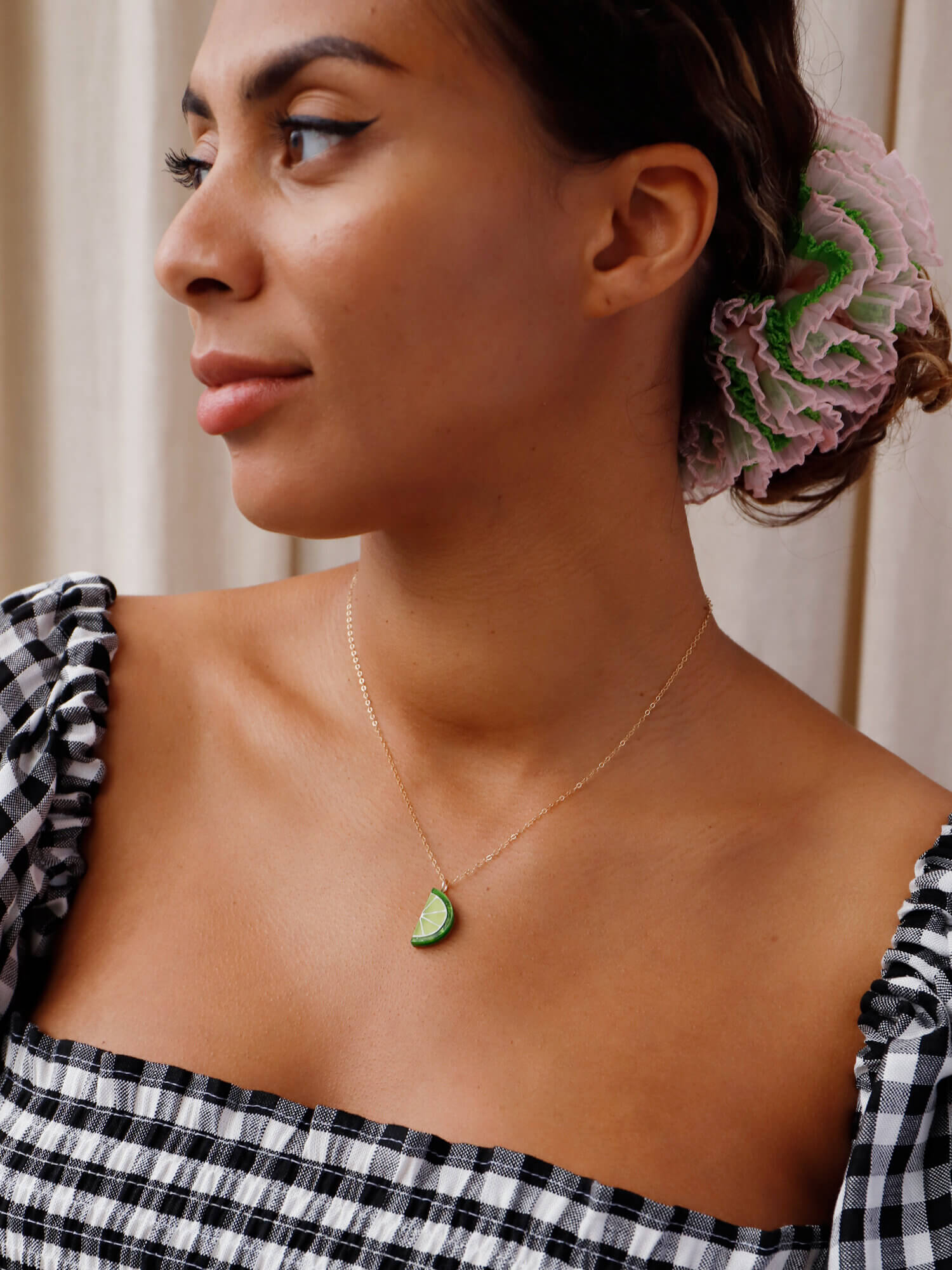 Lime Slice Necklace | Acrylic & Wood | by Wolf & Moon - Lifestory - Wolf & Moon