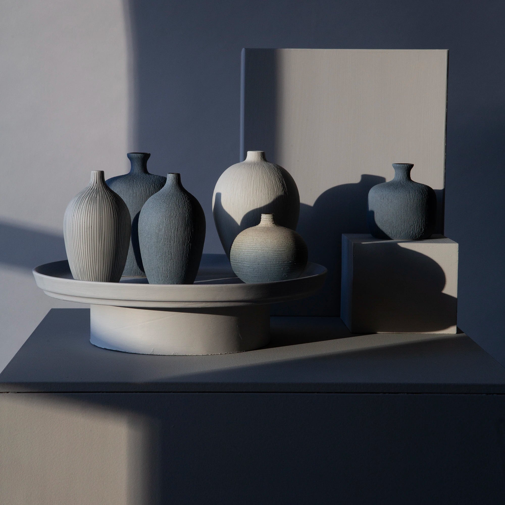 Bari Vase | Medium | Light Blue Dots | by Lindform - Lifestory