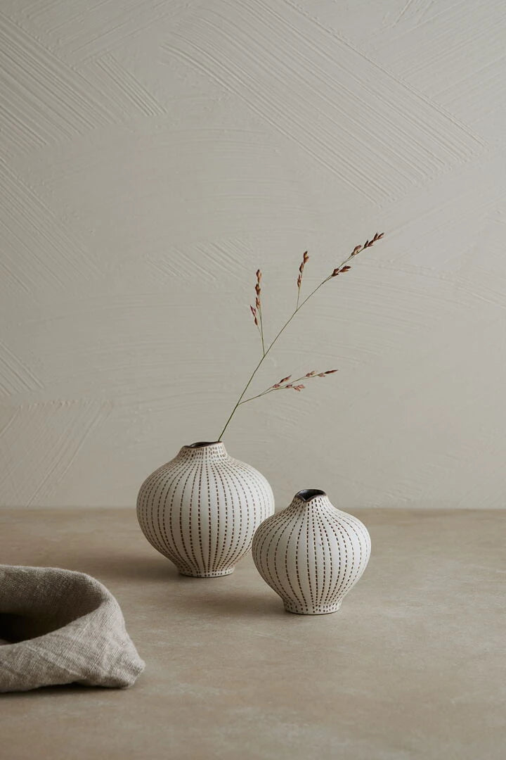 Line Vase | Small | Brown Dots | by Lindform - Lifestory