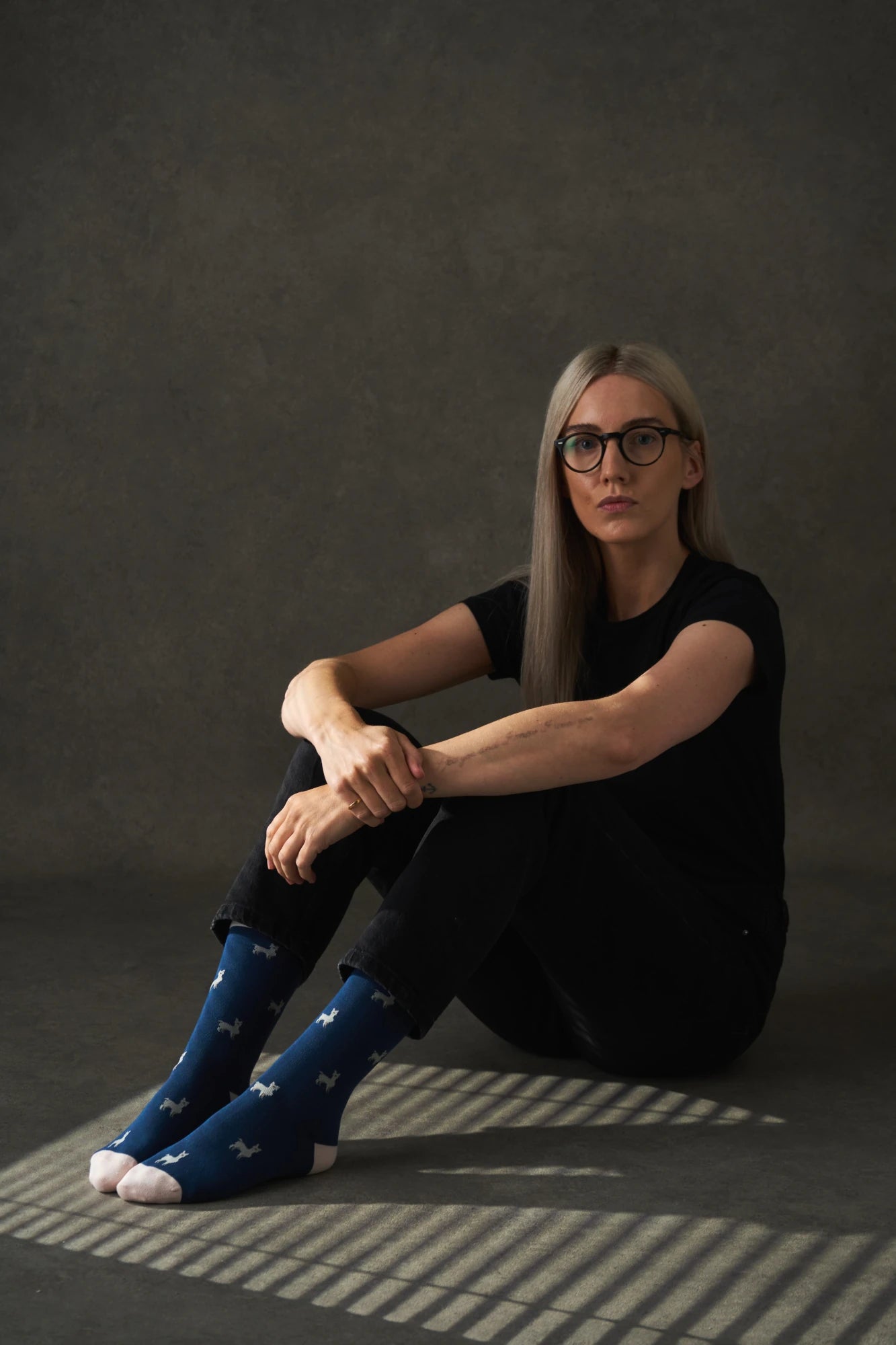 KOSI London The Llama Bamboo Socks (UK 3-8) on a model | Lifestory