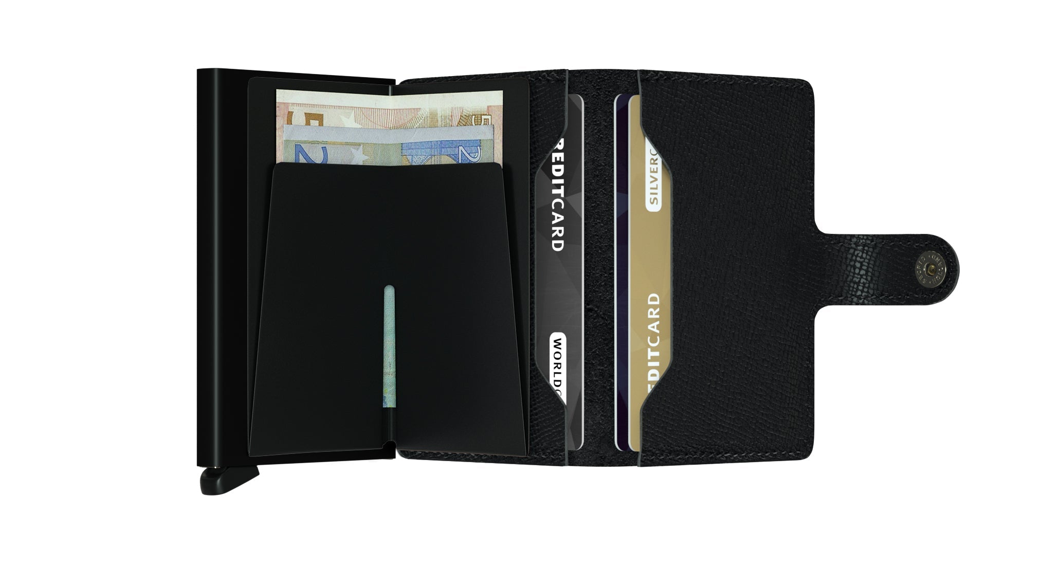 Miniwallet in Crisple Black Leather by Secrid Wallets - Lifestory