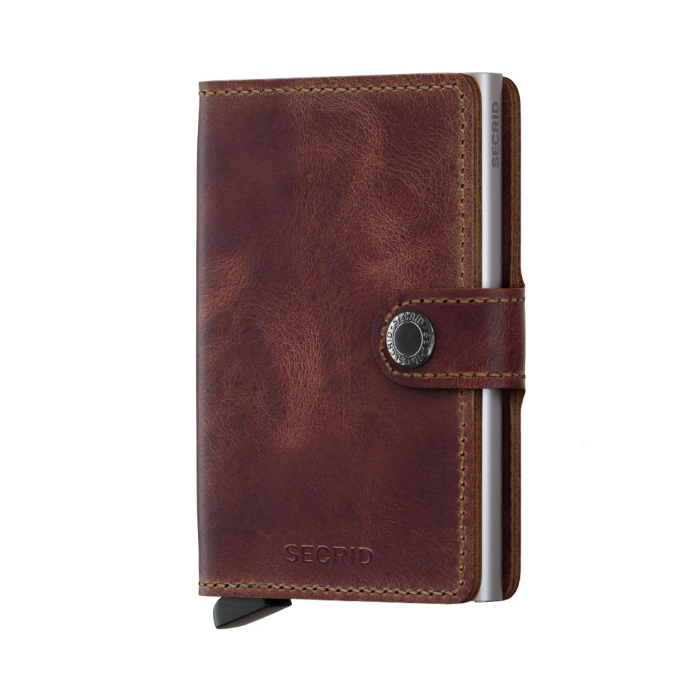 Miniwallet in Vintage Brown by Secrid Wallets - Lifestory
