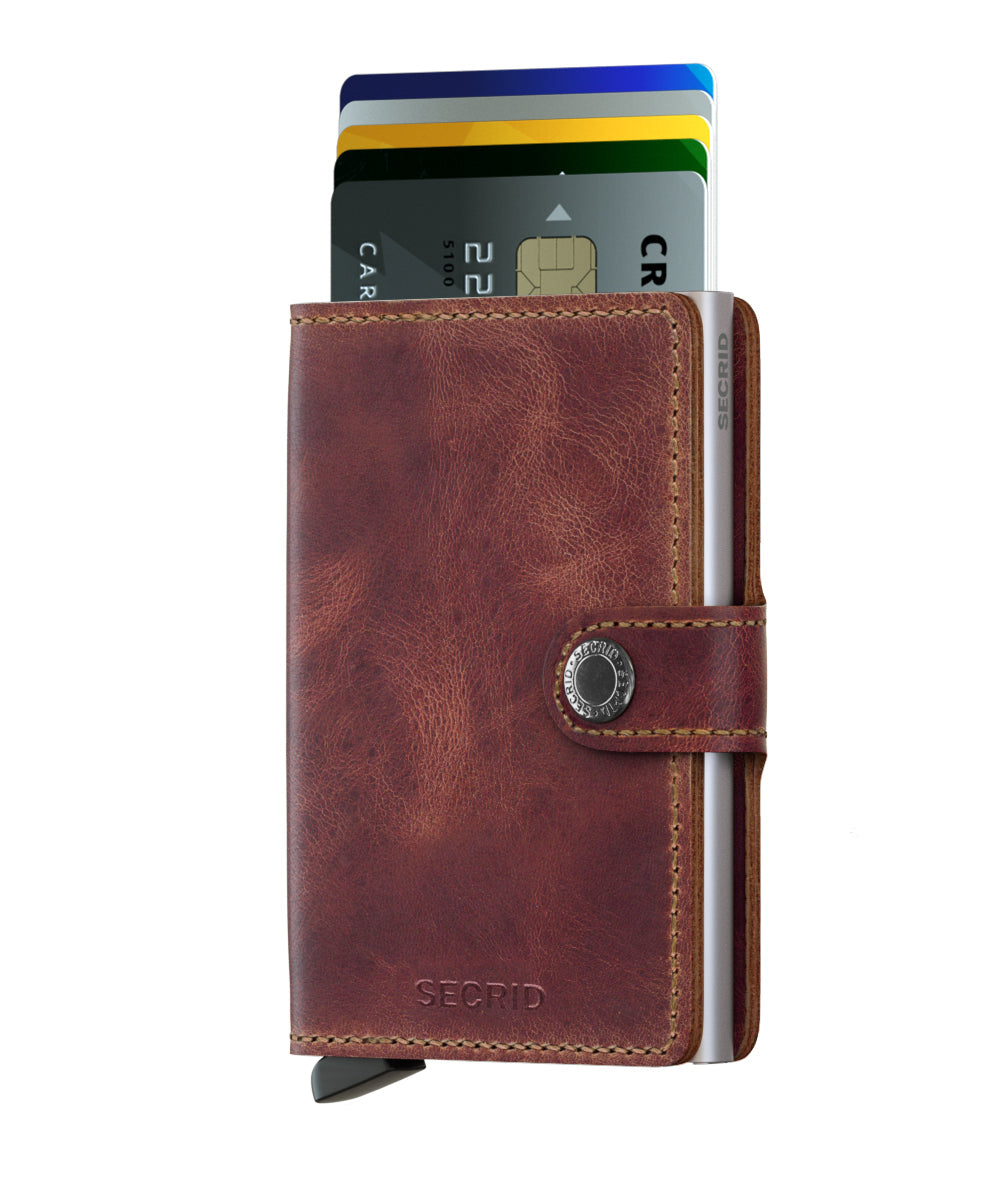 Miniwallet in Vintage Brown by Secrid Wallets - Lifestory