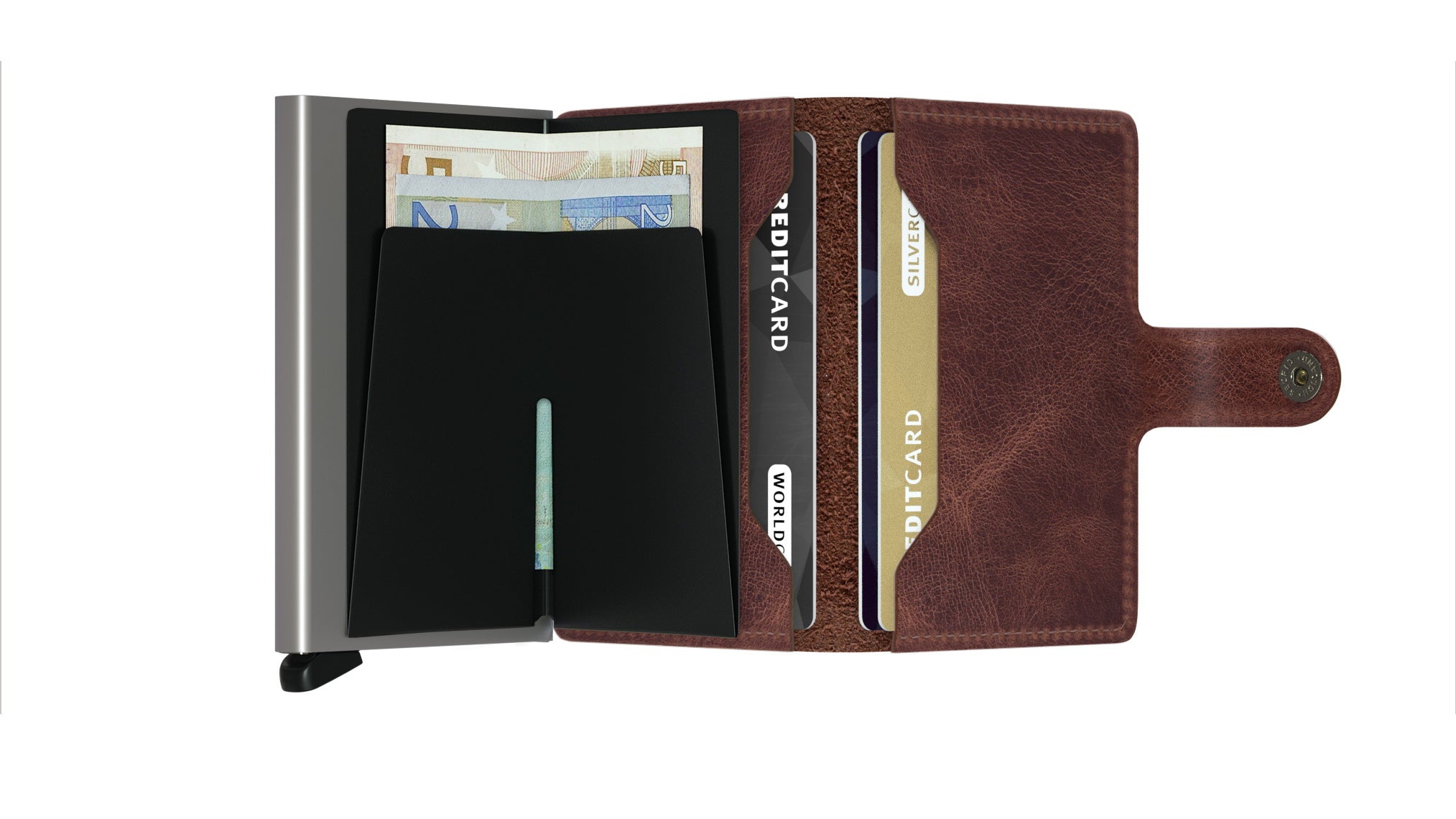Miniwallet in Vintage Brown by Secrid Wallets - Lifestory