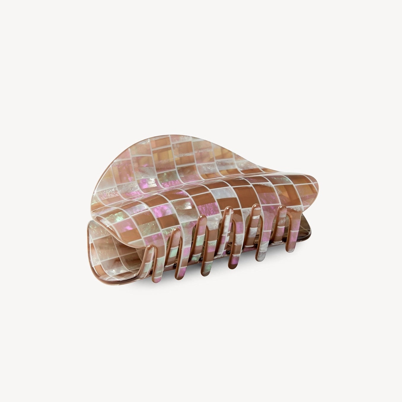 MACHETE Crescent Claw in Brown Shell Checker - Lifestory