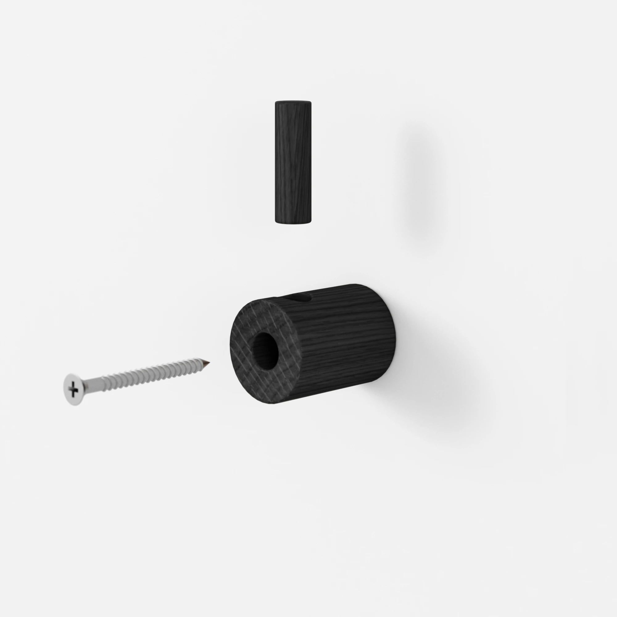 Moebe Wooden Wall Hook in Black Stained Oak
