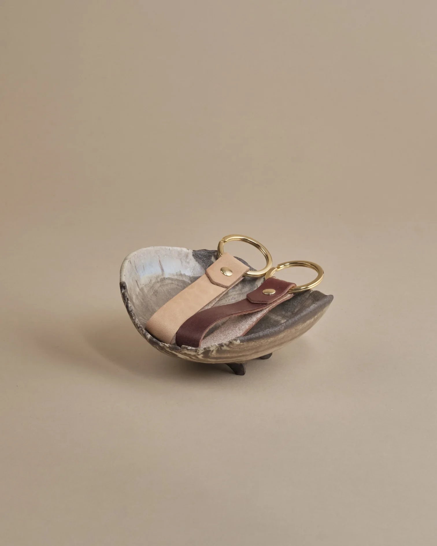 Leather Key Ring by MW Makes in Sand | Lifestory