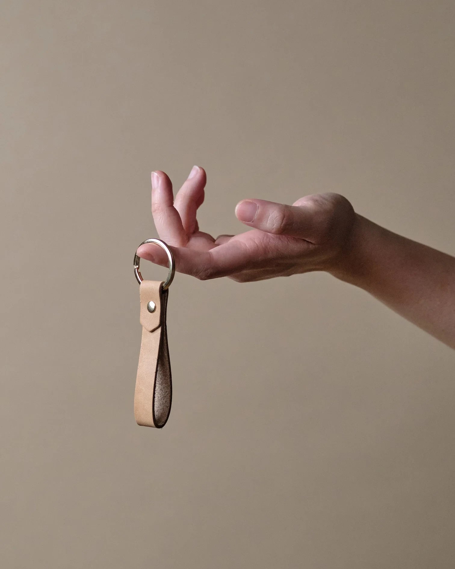 Leather Key Ring by MW Makes in Sand | Lifestory