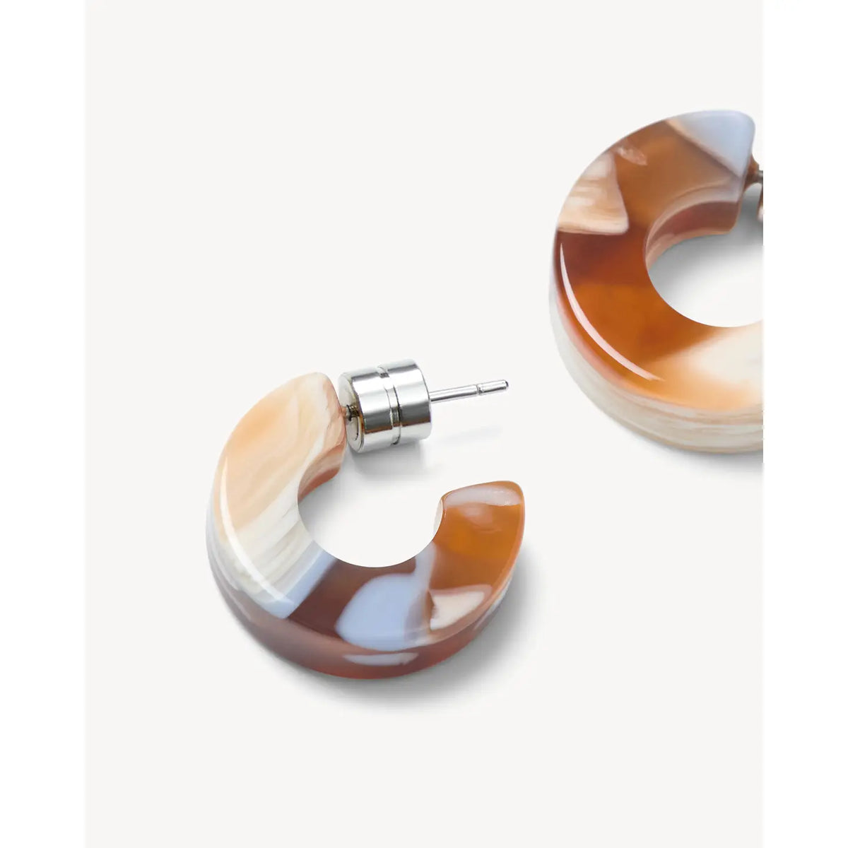MACHETE Muse Hoops in Blue Roma Acetate