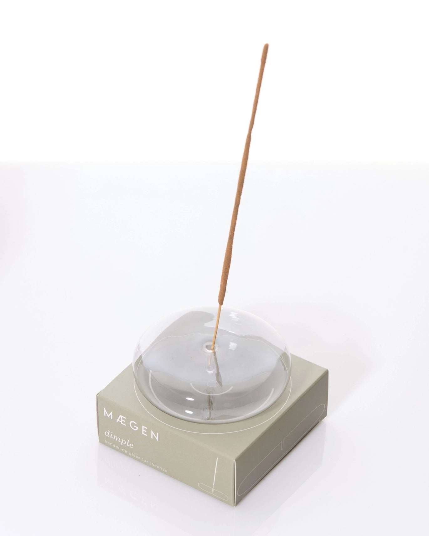 Maegan Dimple Hand Blown Glass Incense Stick Holder