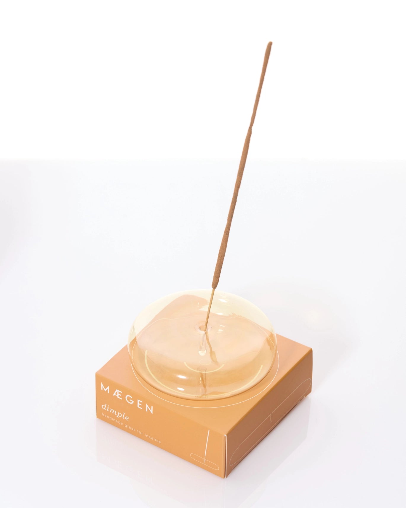 Maegan Dimple Hand Blown Glass Incense Stick Holder