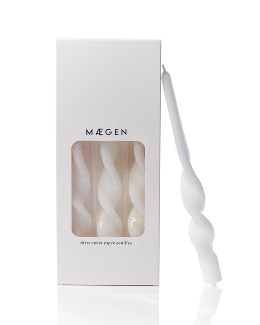 MAEGEN Twist Taper Candle Pack of 3 - Lifestory