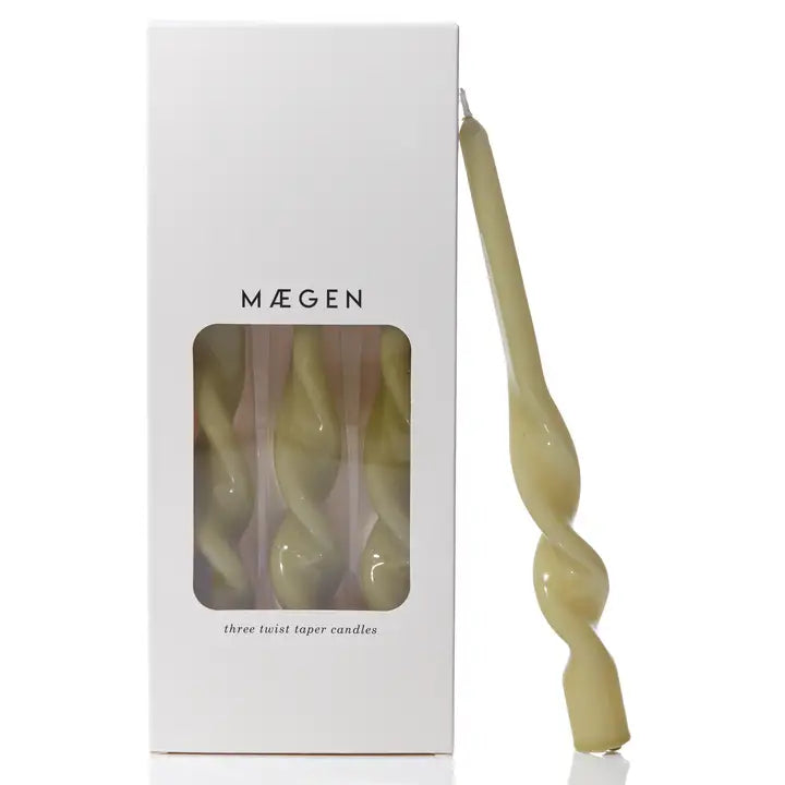 MAEGEN Twist Taper Candle Pack of 3 - Lifestory