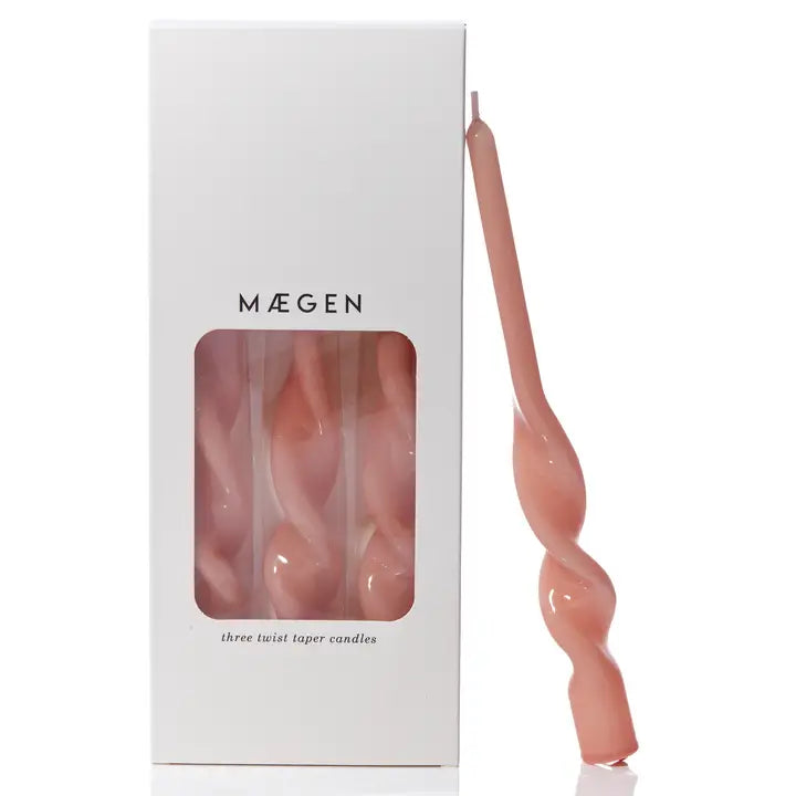 MAEGEN Twist Taper Candle Pack of 3 - Lifestory