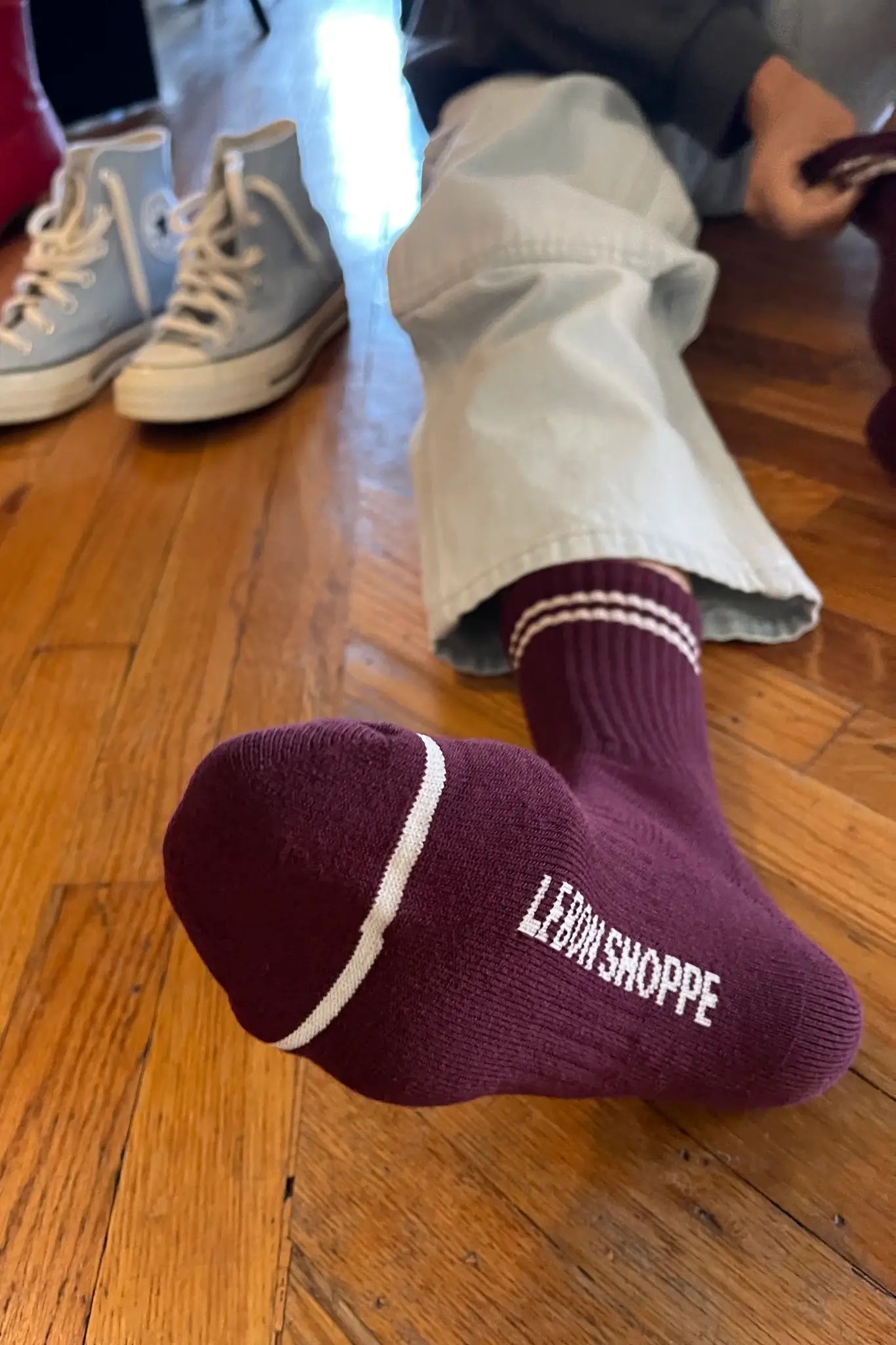 Boyfriend Socks | Maroon | by Le Bon Shoppe - Lifestory