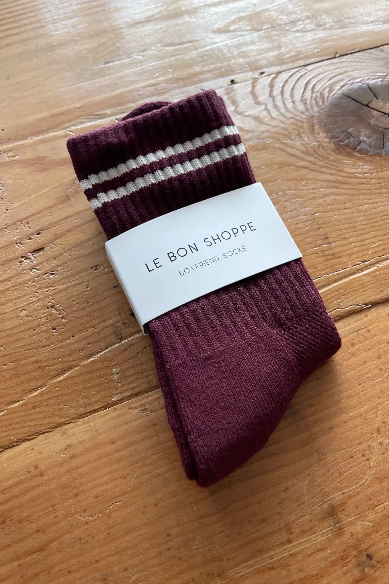 Boyfriend Socks | Maroon | by Le Bon Shoppe - Lifestory