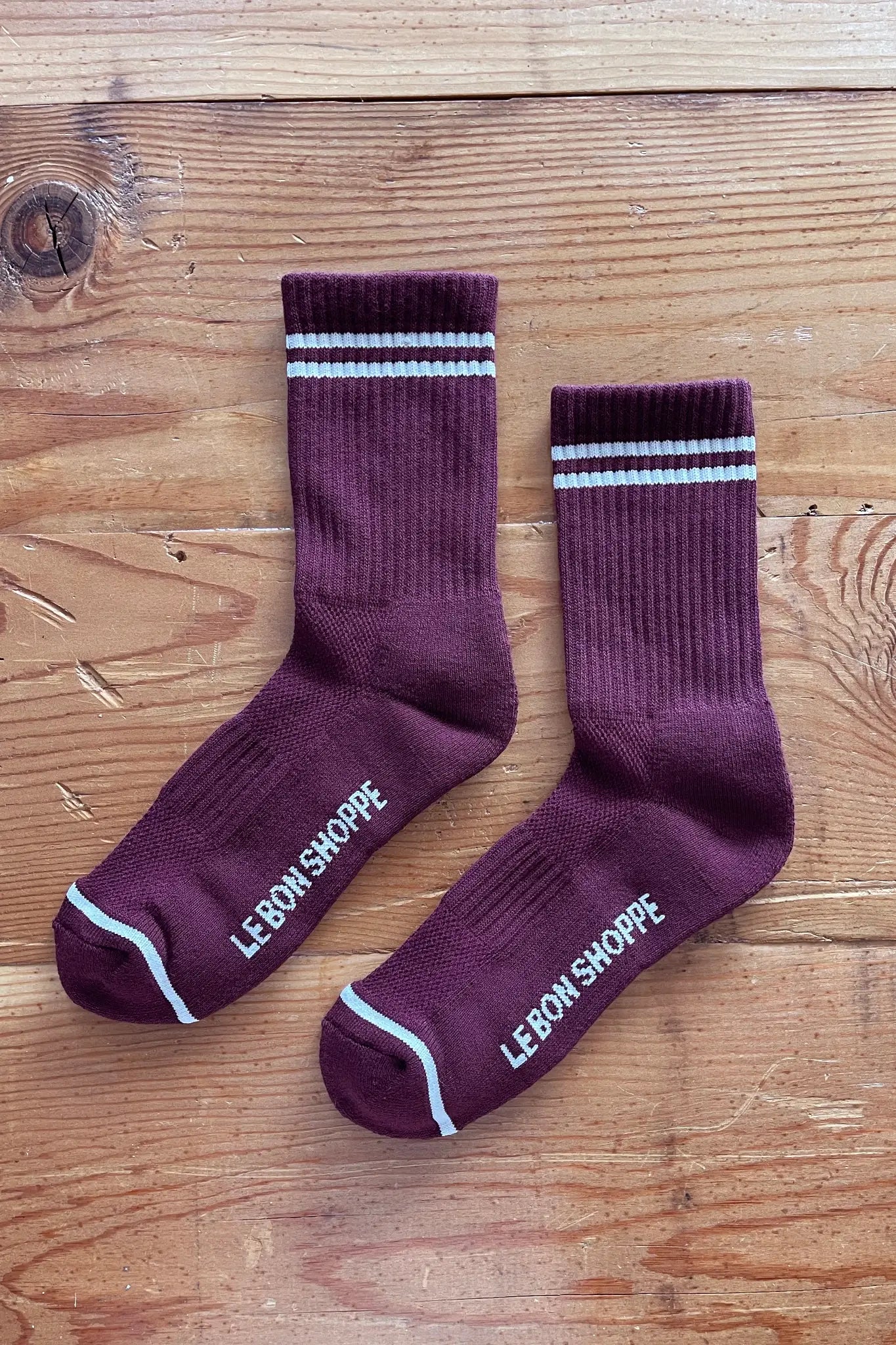 Boyfriend Socks | Maroon | by Le Bon Shoppe - Lifestory
