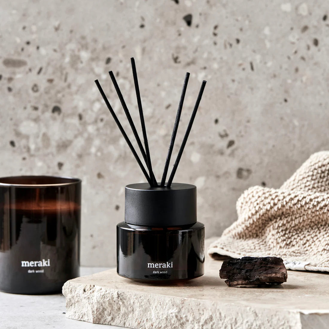 Meraki Dark Wood Scented Reed Diffuser - Lifestory