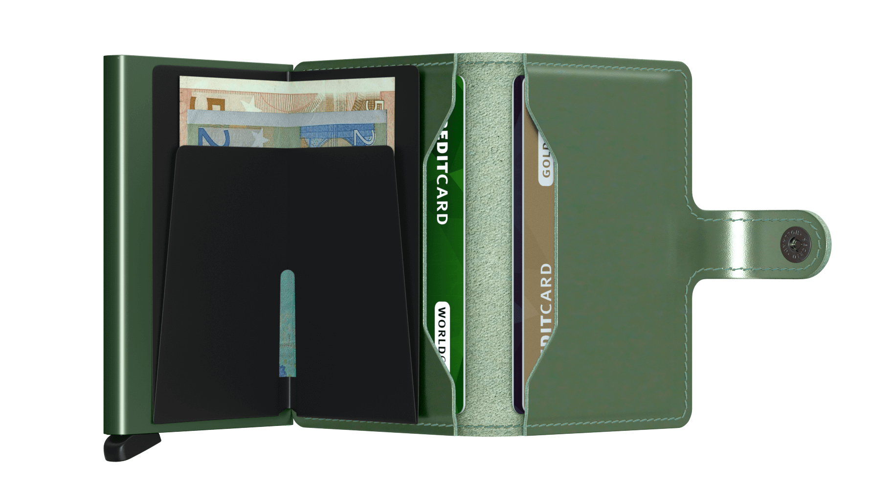 Miniwallet | Metallic Green Leather | by Secrid Wallets - Lifestory - Secrid Wallets