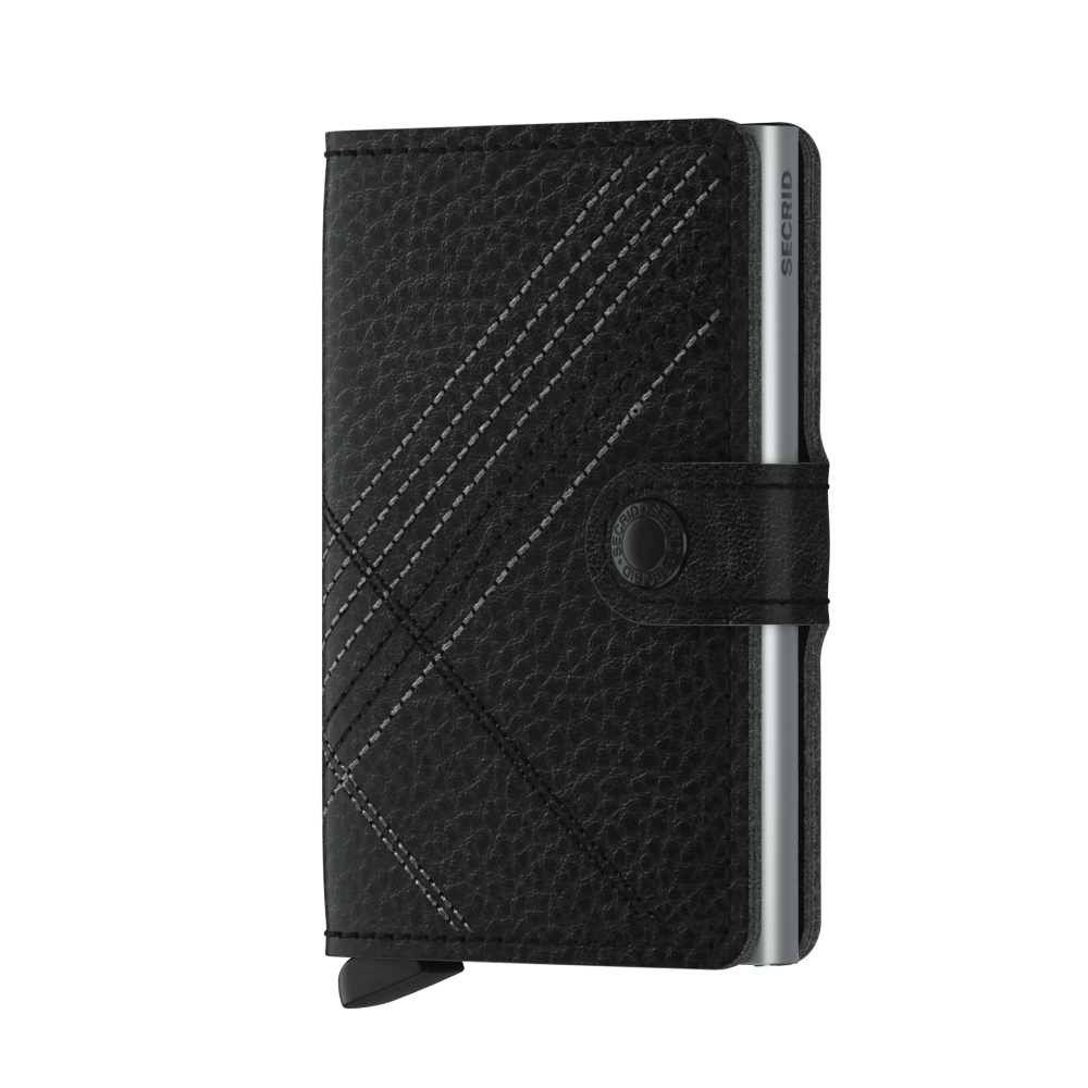Miniwallet | Stitched Linea Black Leather | by Secrid Wallets - Lifestory - Secrid Wallets